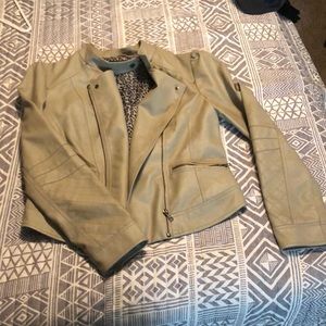 Jessica Simpson women’s leather jacket tan